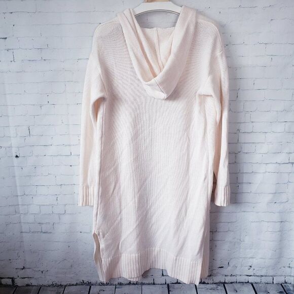 Style&Co Longline Open Front Hoodied Cardigan Sweater Size S Ivory Cream Vanilla - Picture 6 of 10